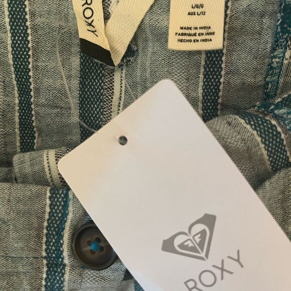 Roxy Blue and White Striped Dress - Picture 7 of 10